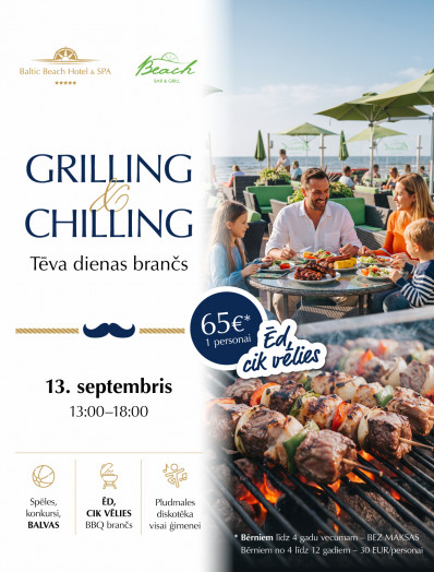 Grilling & Chilling Tēva dienas brančs pie jūras