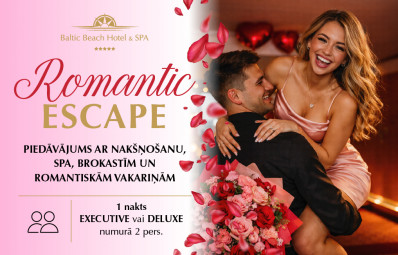 Romantic Escape/ nakšņošanas piedāvājums un vakariņas
