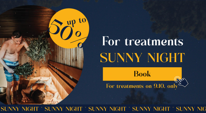 50% off all SPA Menu treatments / Sunny Night 2026