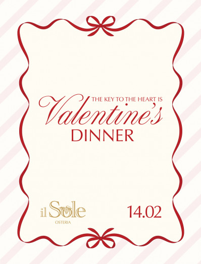 Il Sole – Valentine’s Day Evening Table Reservation