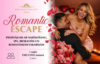 Romantic Escape/ nakšņošanas piedāvājums un vakariņas