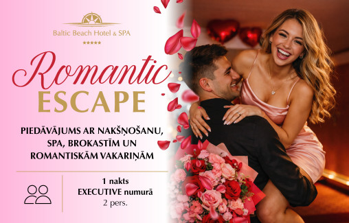 Romantic Escape/ nakšņošanas piedāvājums un vakariņas