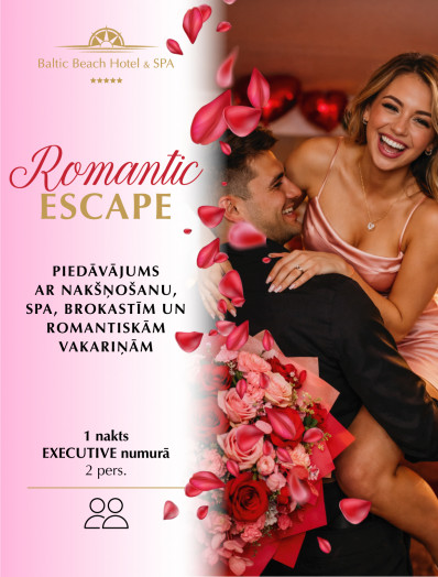 Romantic Escape/ nakšņošanas piedāvājums un vakariņas