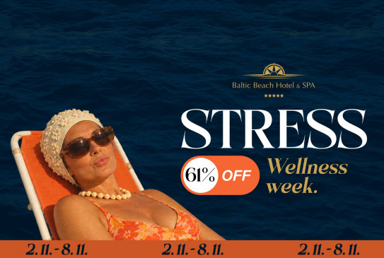 STRESS OFF labsajūtas nedēļa Jūrmalā: rūpes par sevi ar atlaidēm līdz 61%