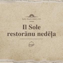 Jūrmalas restorānu nedēļa turpinās! ✨
Gaidām Jūs ciemos mūsu mājīgajā itāļu restorānā Il Sole 