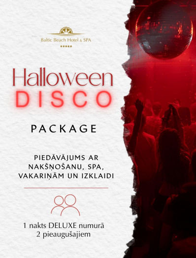 Halloween Disco package/ piedāvājums ar nakšņošanu, SPA un izklaidi 31.10.25.